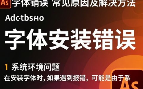 Adobe装字体时频繁报错？是字体本身问题还是系统兼容性问题？快速排查解决方案！