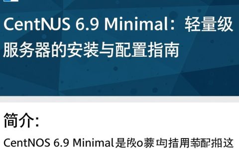 CentOS 6.9 Minimal版本如何实现高效服务器部署？