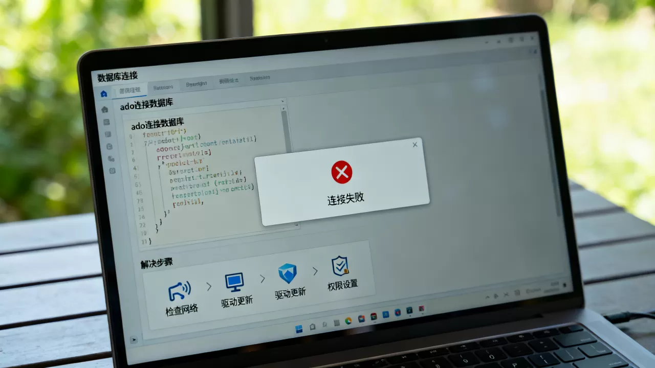 ado数据库连接原理是什么？ado连接数据库失败怎么解决