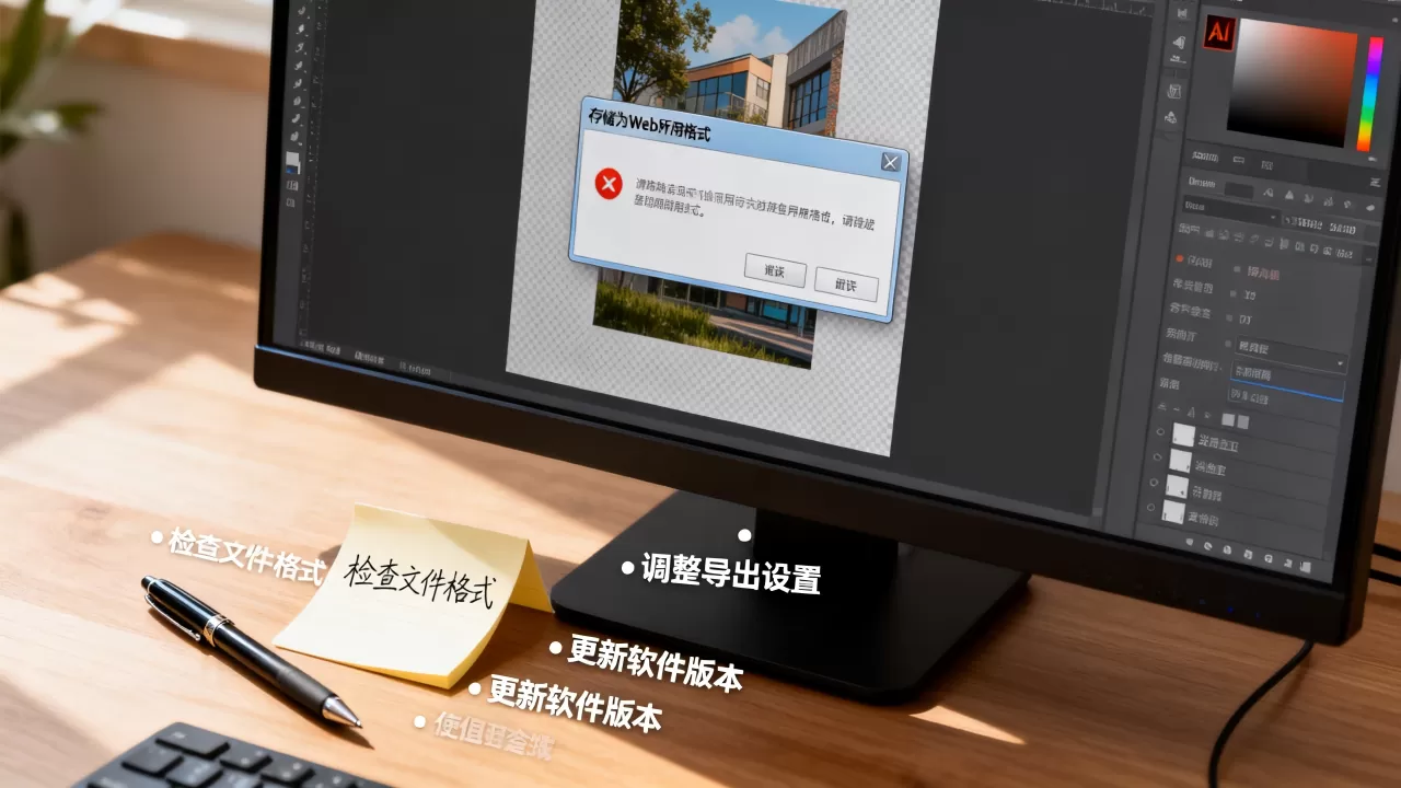 Adobe存储为Web所用格式报错怎么办?Adobe存储为Web所用格式错误解决方法 Adobe存储为Web所用格式报错怎么办?Adobe存储为Web所用格式错误解决方法
