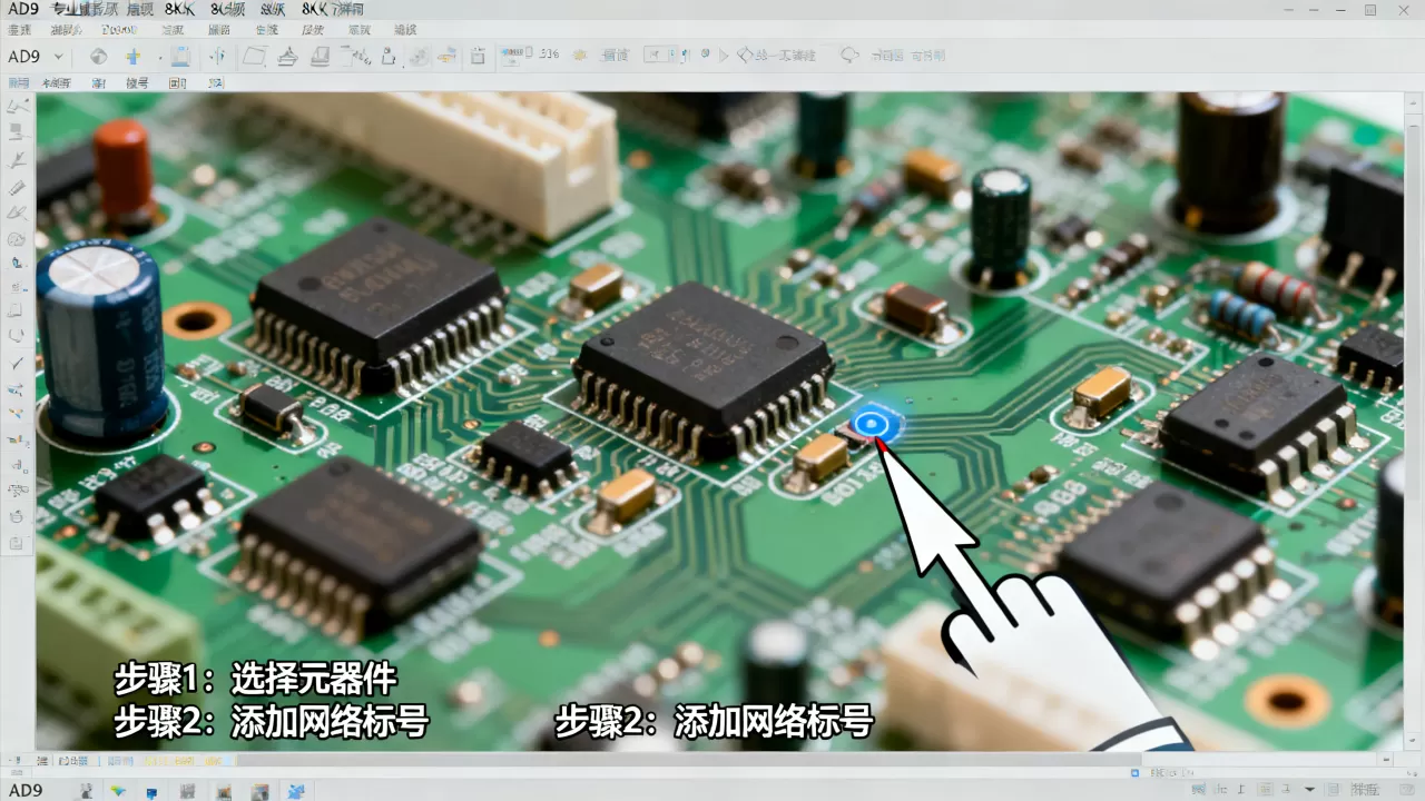 AD9如何给元器件加网络标号?电路设计网络标号添加方法 AD9如何给元器件加网络标号?电路设计网络标号添加方法