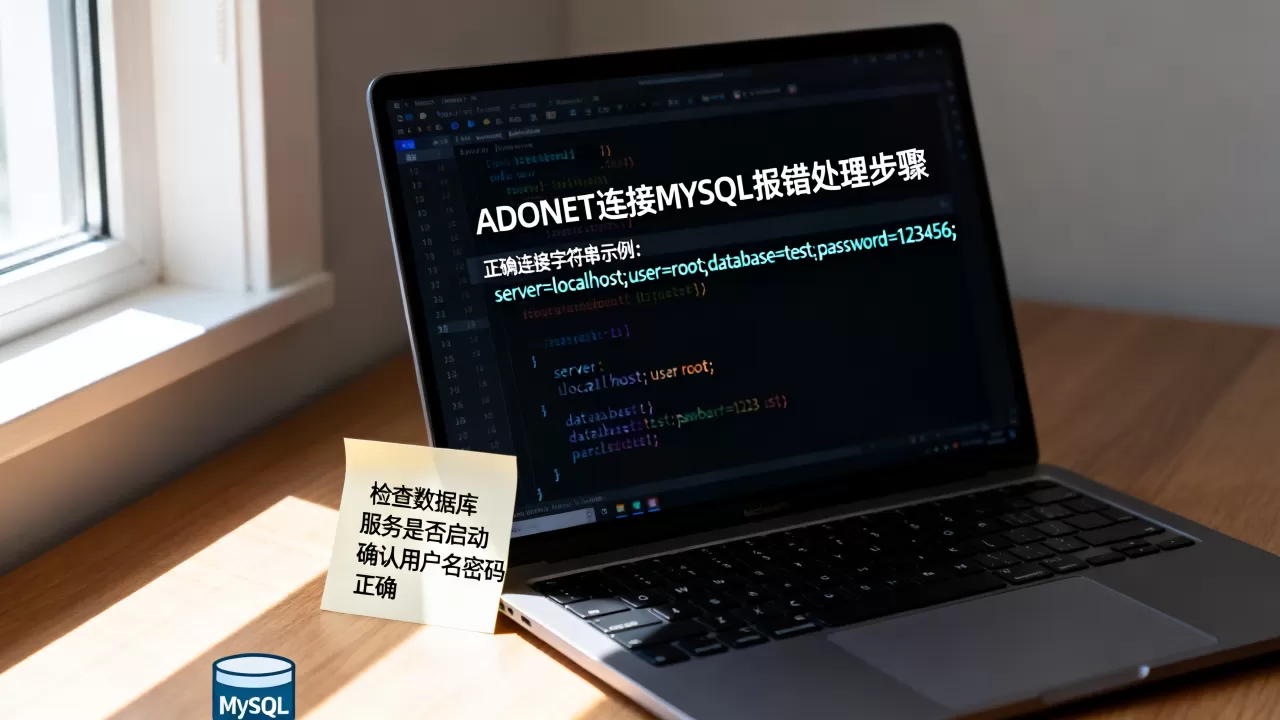 ADONET连接MySQL报错怎么办？mysql连接字符串怎么写