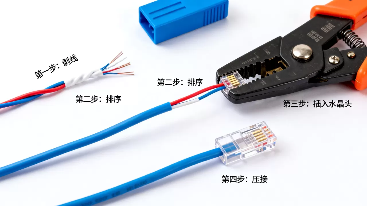 ad09网络线两个短线怎么接?网线水晶头制作教程 ad09网络线两个短线怎么接?网线水晶头制作教程