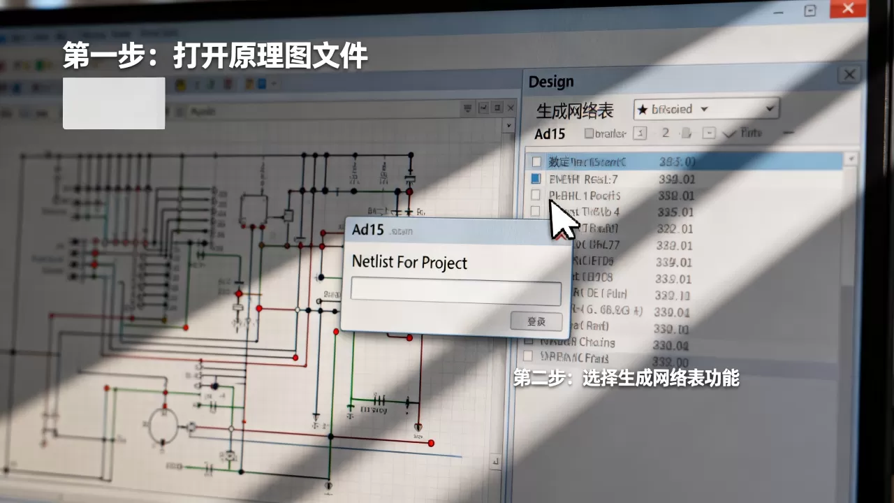 ad15原理图如何生成网络表？ad15生成网络表详细步骤