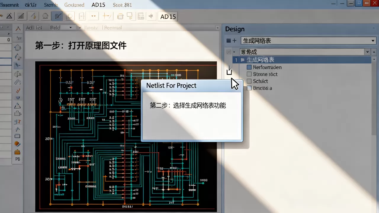 ad15原理图如何生成网络表？ad15生成网络表详细步骤