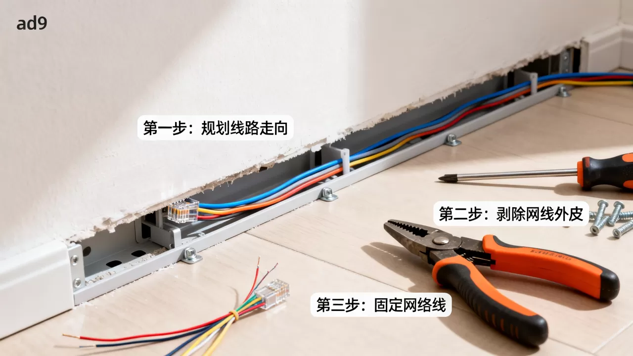 ad9隐藏网络线怎么装？ad9隐藏网络线教程