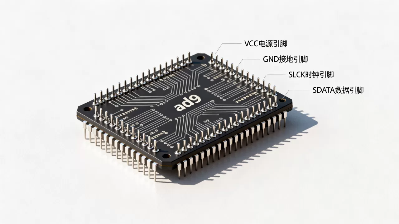 ad9网络连接关系是什么？ad9芯片引脚定义及功能详解