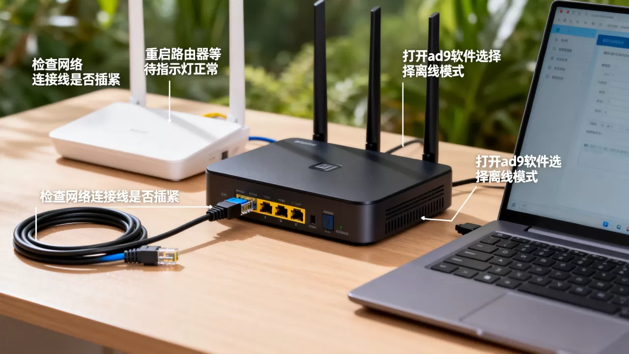 ad9网络离图连接失败怎么办？ad9网络离线连接教程