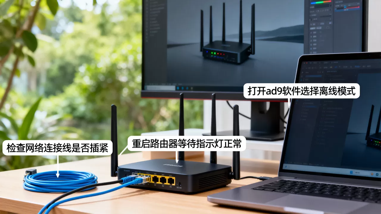 ad9网络离图连接失败怎么办？ad9网络离线连接教程