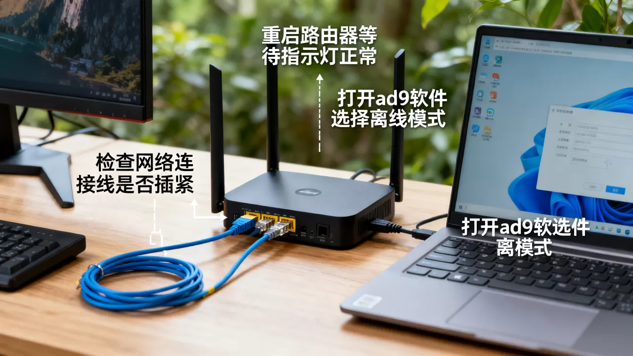 ad9网络离图连接失败怎么办？ad9网络离线连接教程