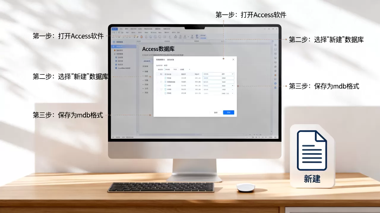 Access数据库怎么创建?如何新建mdb文件 Access数据库怎么创建?如何新建mdb文件