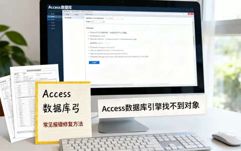Access数据库引擎找不到对象怎么办，常见报错修复方法有哪些？