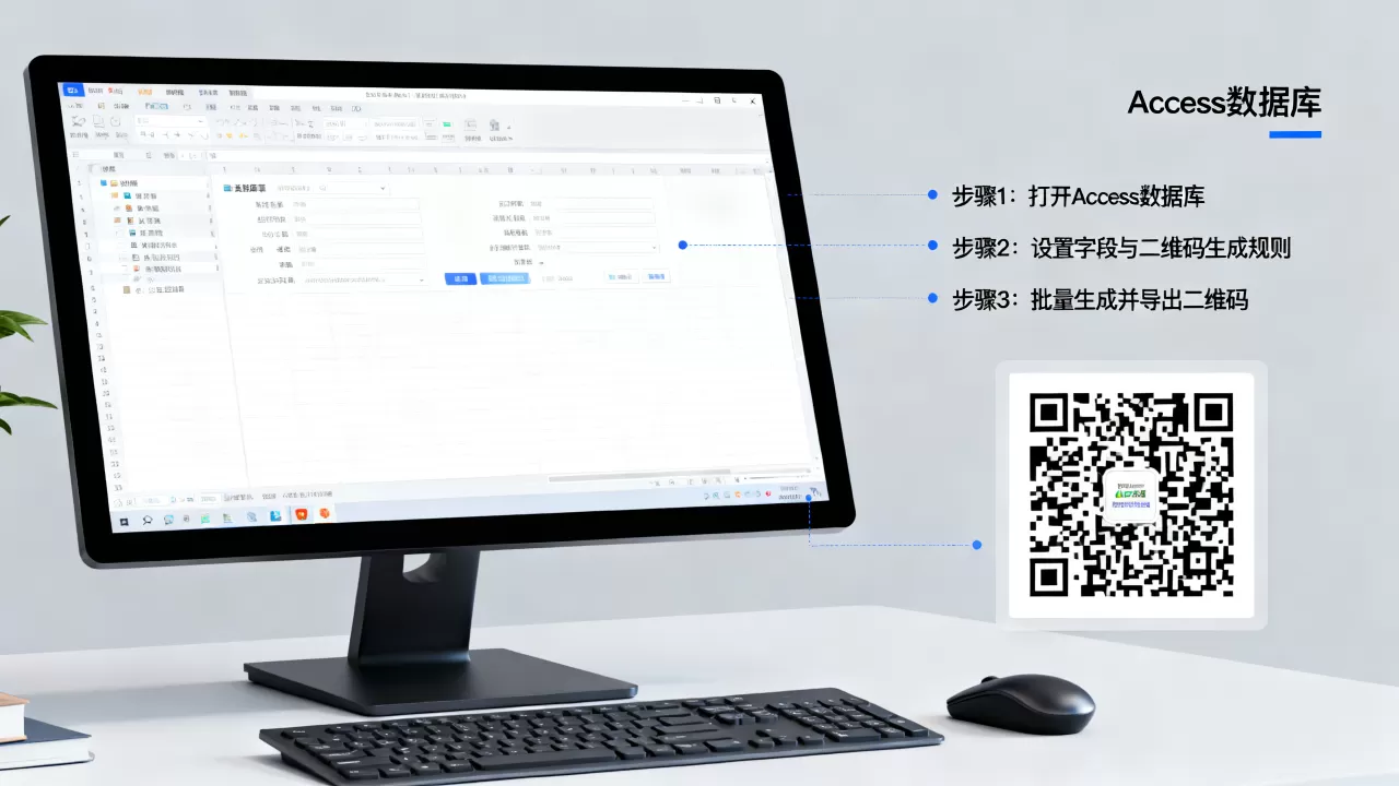 如何在Access数据库中生成二维码，Access怎么批量制作二维码？