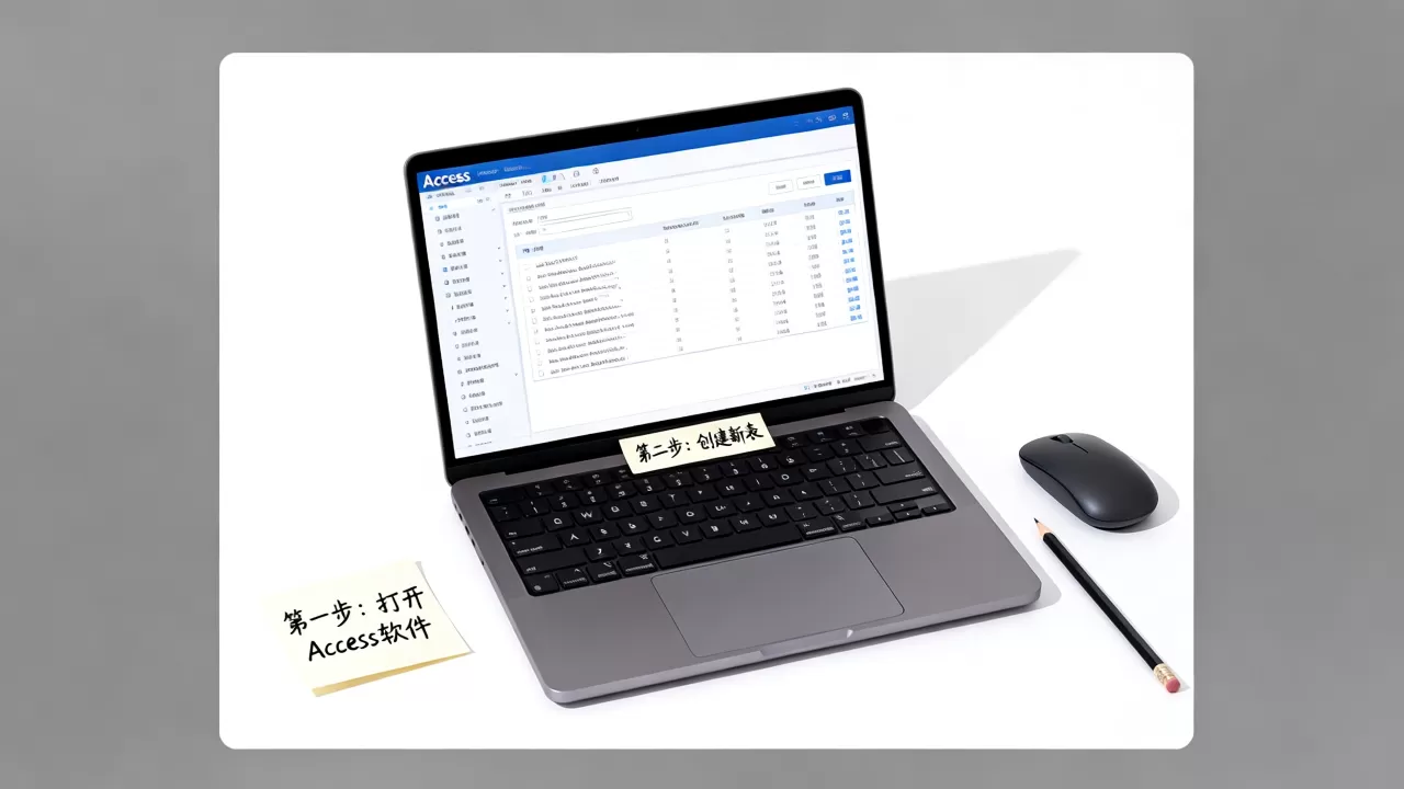 Access数据库应用第一次作业怎么做，Access数据库怎么建立表？