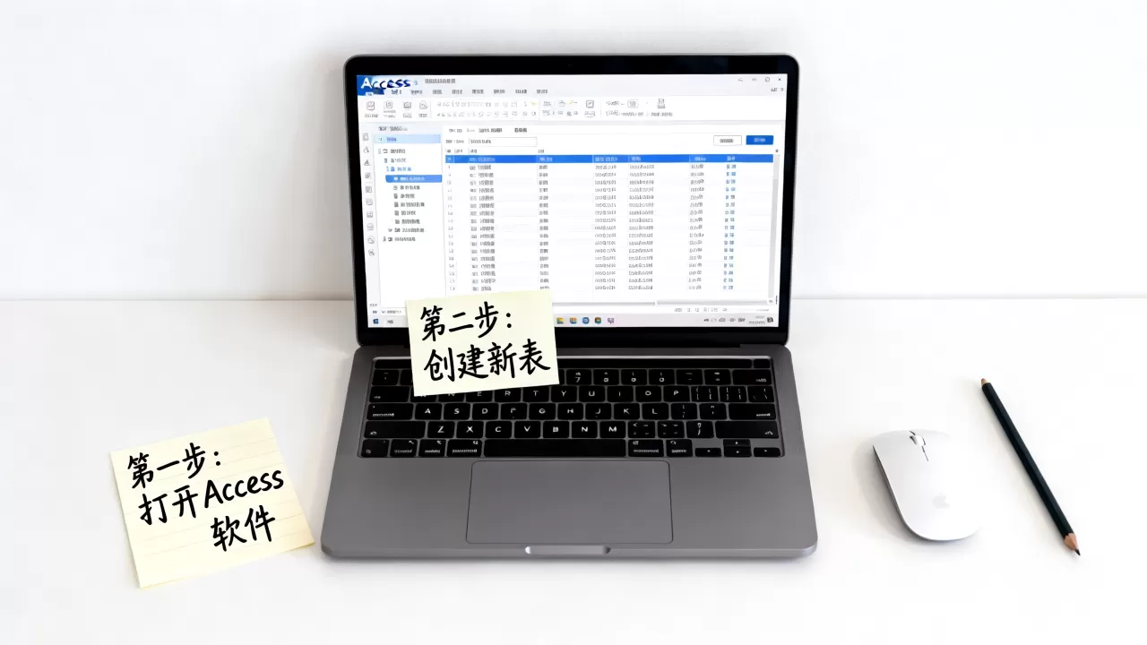 Access数据库应用第一次作业怎么做，Access数据库怎么建立表？