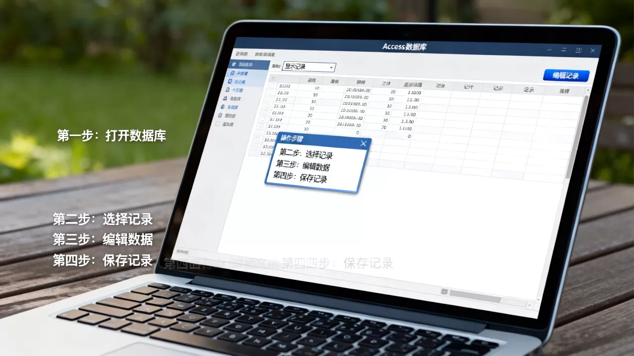 如何编辑和显示Access数据库中的记录？，有哪些操作步骤？