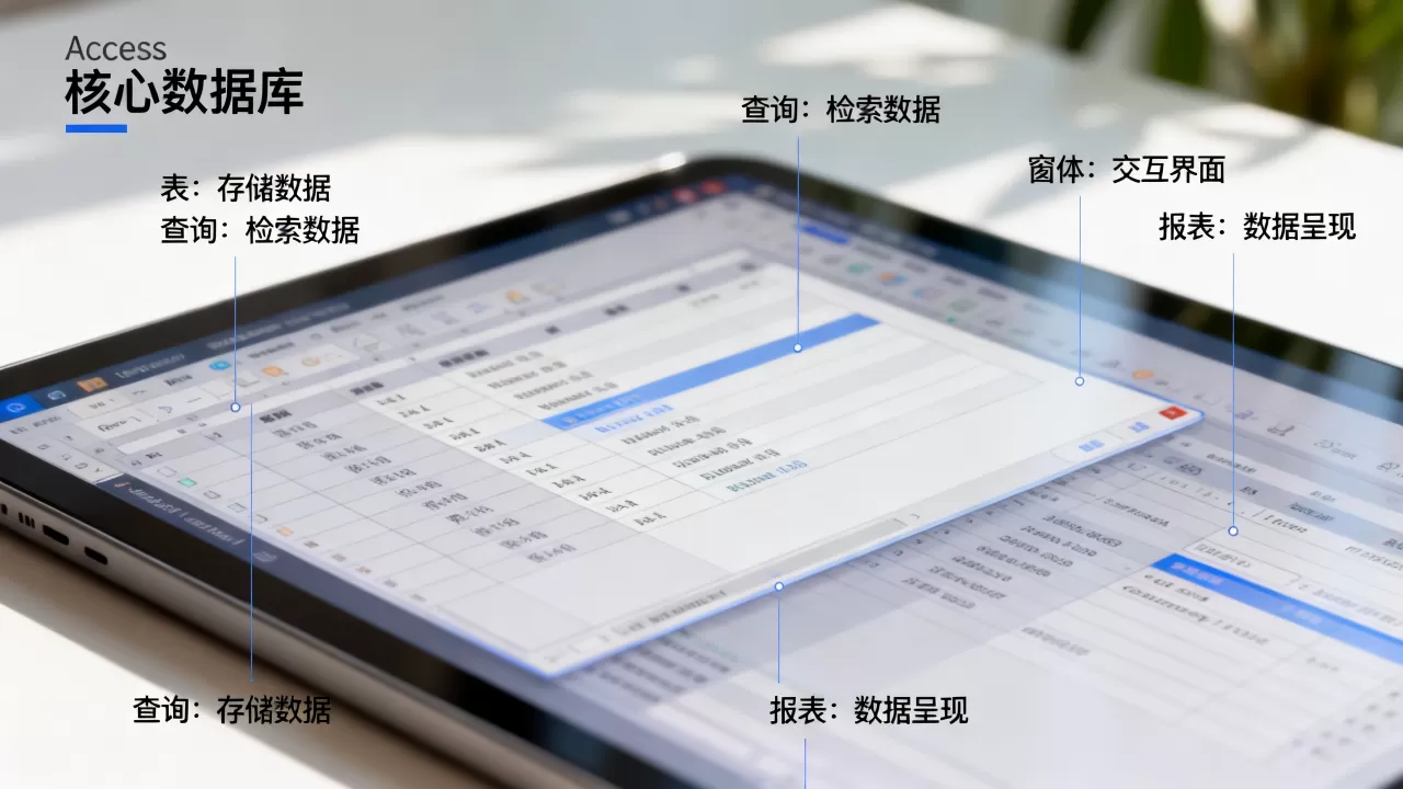 access数据库中的对象有哪些？，怎么用？