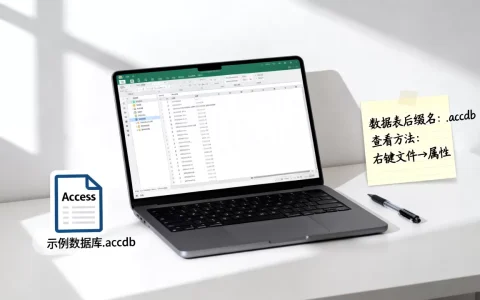 access数据库中数据表的后缀名是什么，怎么查看？
