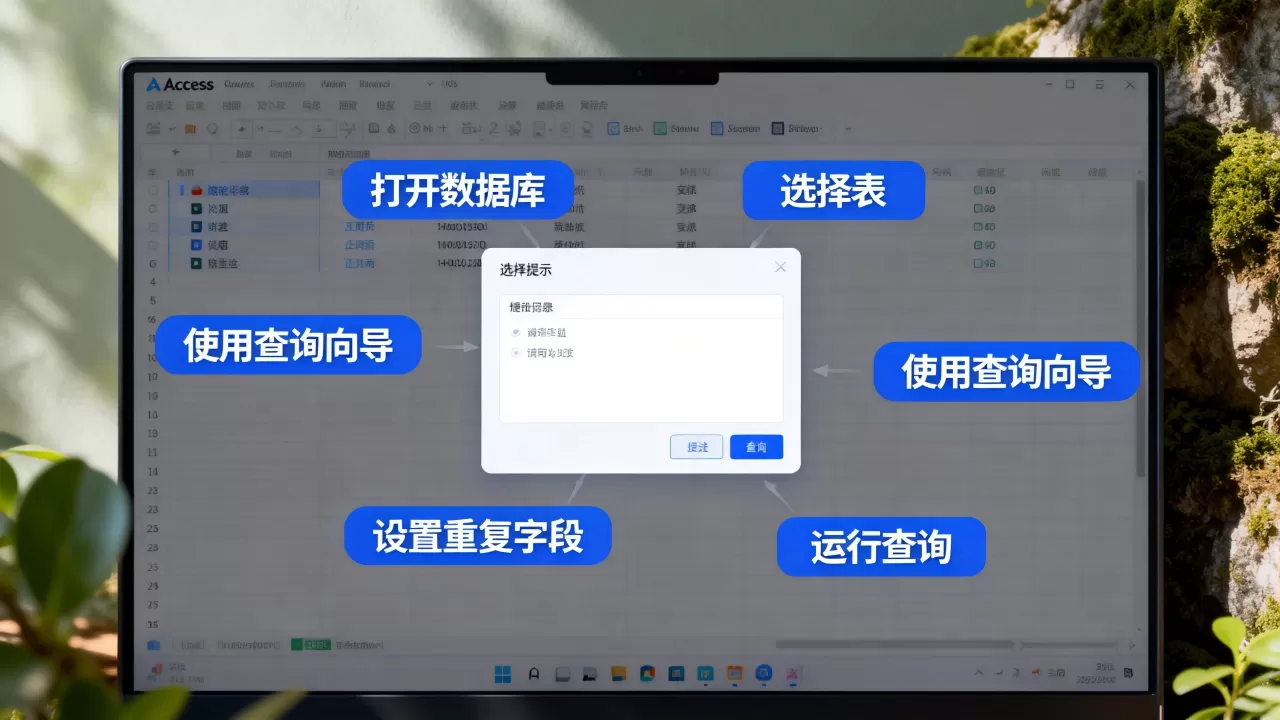 Access中如何查找重复数据库,具体操作步骤是什么? Access中如何查找重复数据库,具体操作步骤是什么?