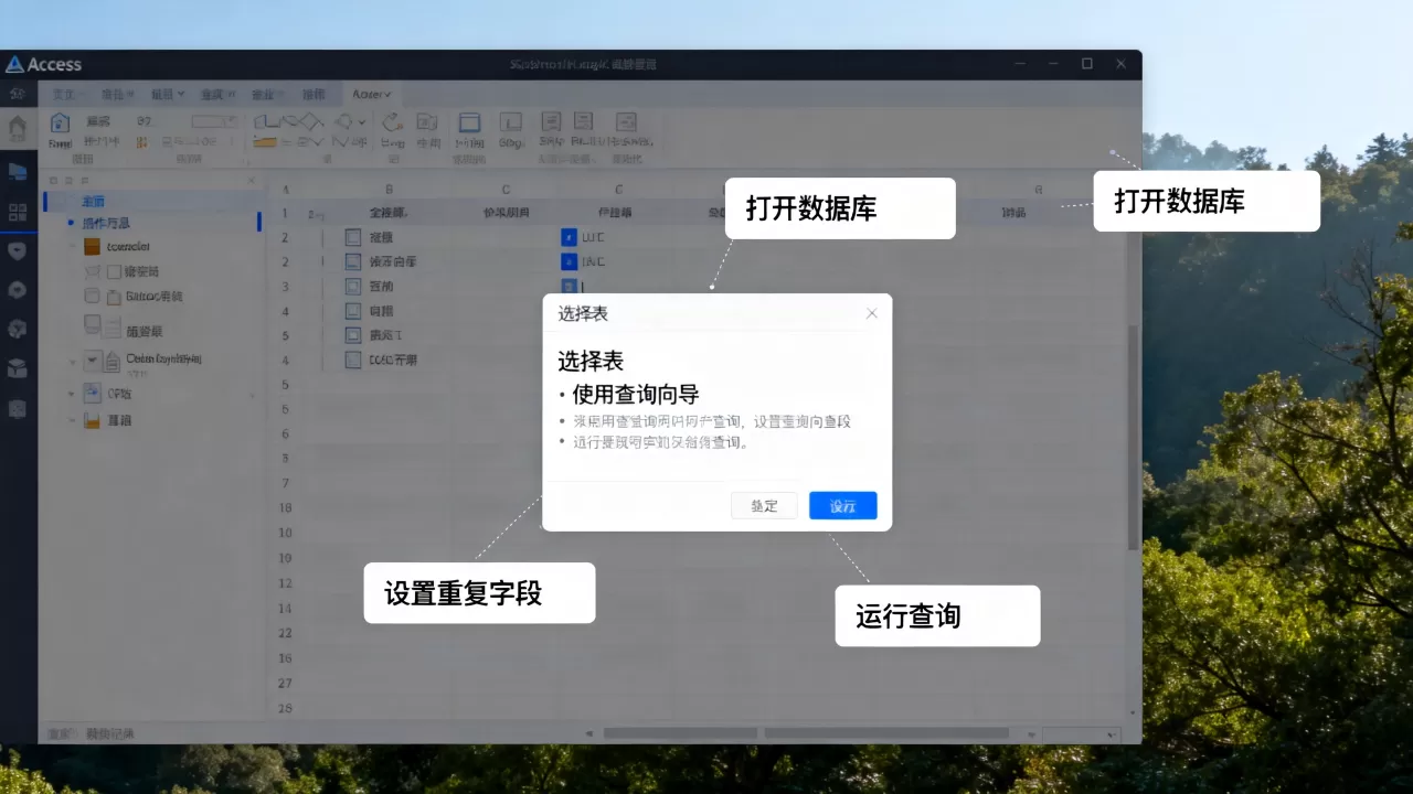 Access中如何查找重复数据库,具体操作步骤是什么? Access中如何查找重复数据库,具体操作步骤是什么?
