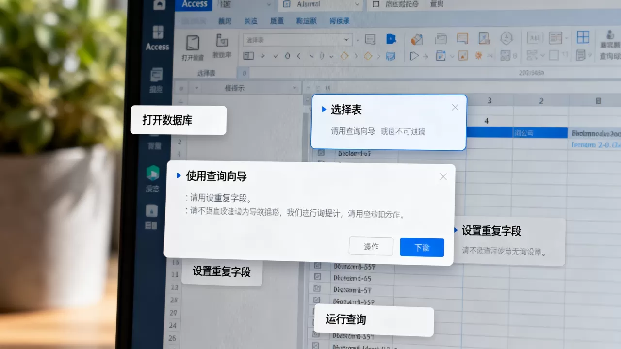 Access中如何查找重复数据库,具体操作步骤是什么? Access中如何查找重复数据库,具体操作步骤是什么?