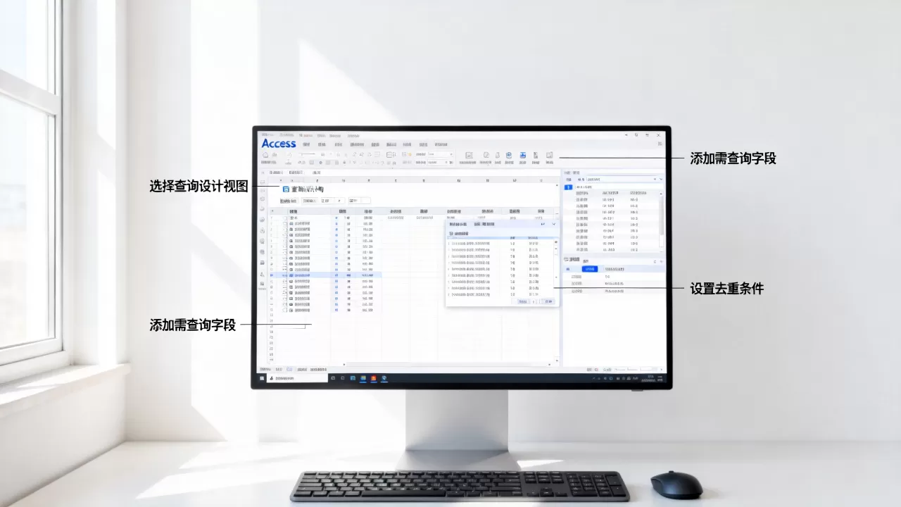 如何在Access中查询无重复数据库,查询方法是什么? 如何在Access中查询无重复数据库,查询方法是什么?
