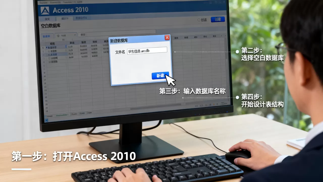 在Access 2010中如何创建数据库?,具体步骤是什么? 在Access 2010中如何创建数据库?,具体步骤是什么?
