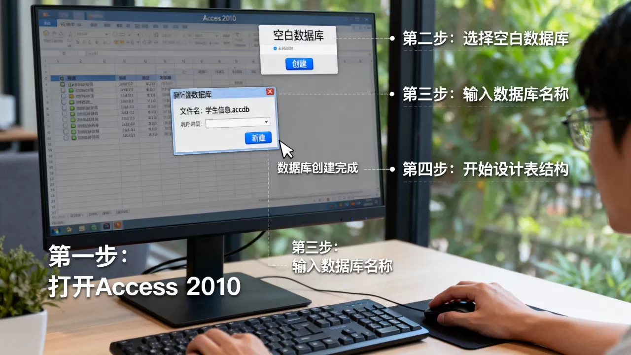 在Access 2010中如何创建数据库?,具体步骤是什么? 在Access 2010中如何创建数据库?,具体步骤是什么?