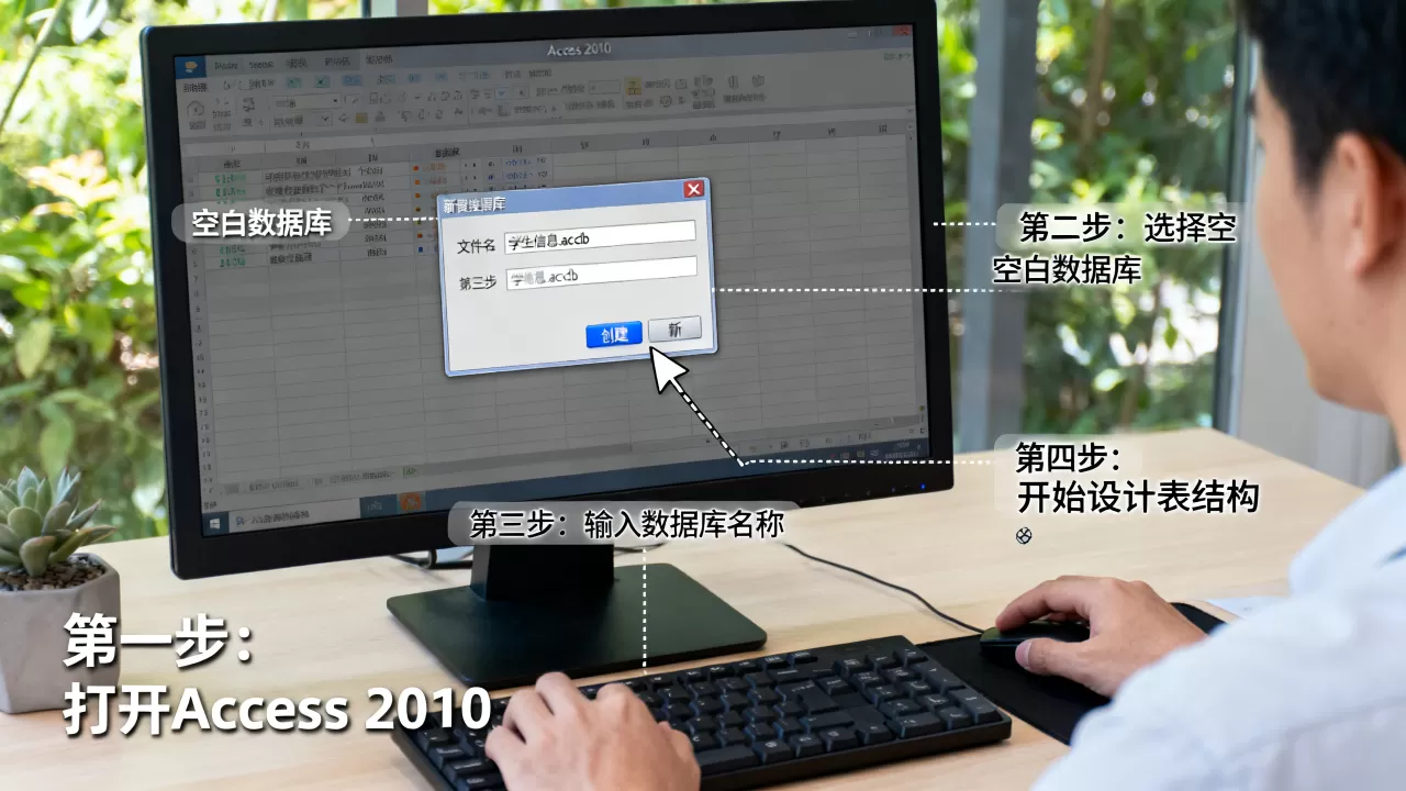 在Access 2010中如何创建数据库?,具体步骤是什么? 在Access 2010中如何创建数据库?,具体步骤是什么?