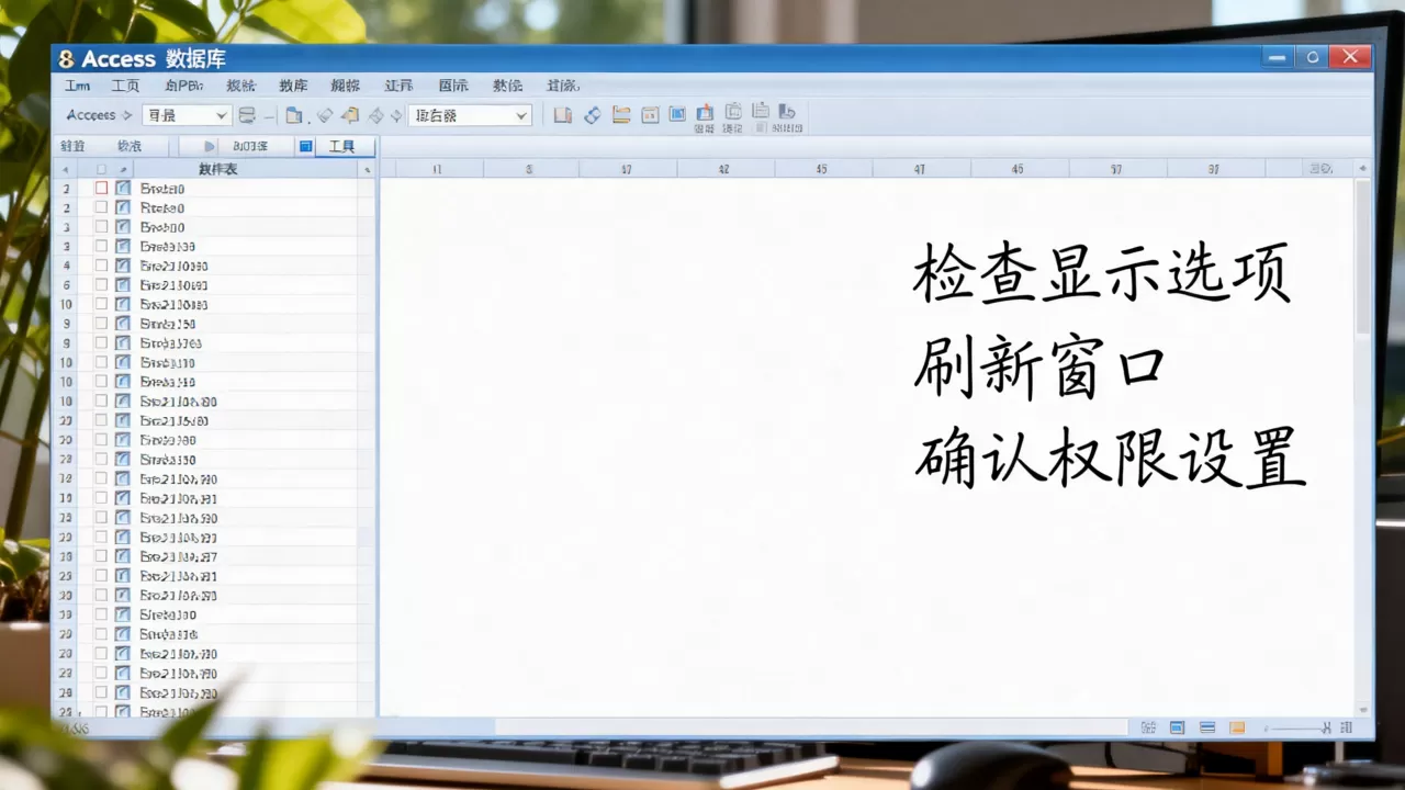为什么Access中数据库设计图窗口没有显示,怎么解决? 为什么Access中数据库设计图窗口没有显示,怎么解决?