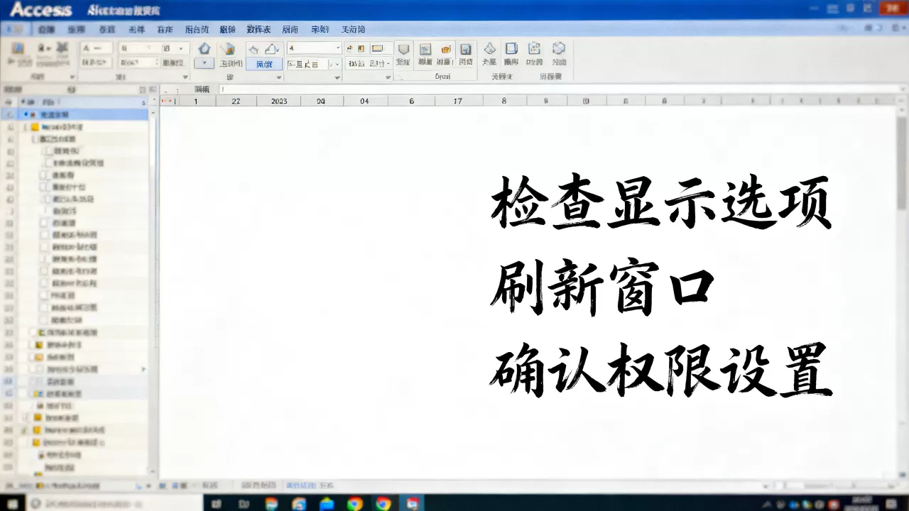 为什么Access中数据库设计图窗口没有显示,怎么解决? 为什么Access中数据库设计图窗口没有显示,怎么解决?