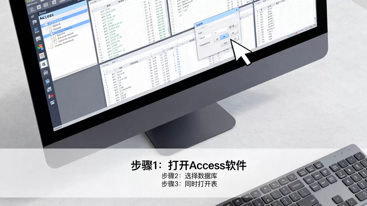 Access如何同时打开数据库表？，怎么操作？