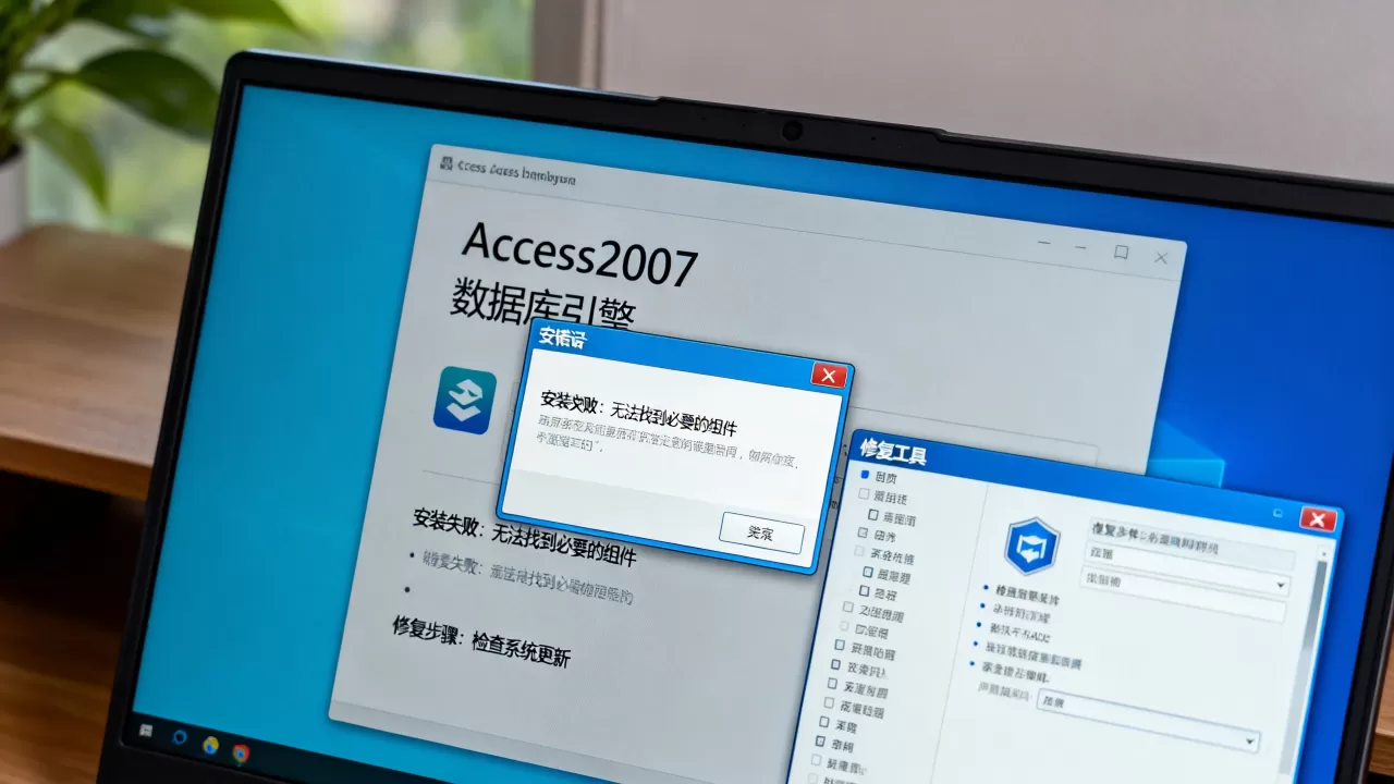 Access2007数据库引擎为什么安装失败?怎么修复? Access2007数据库引擎为什么安装失败?怎么修复?