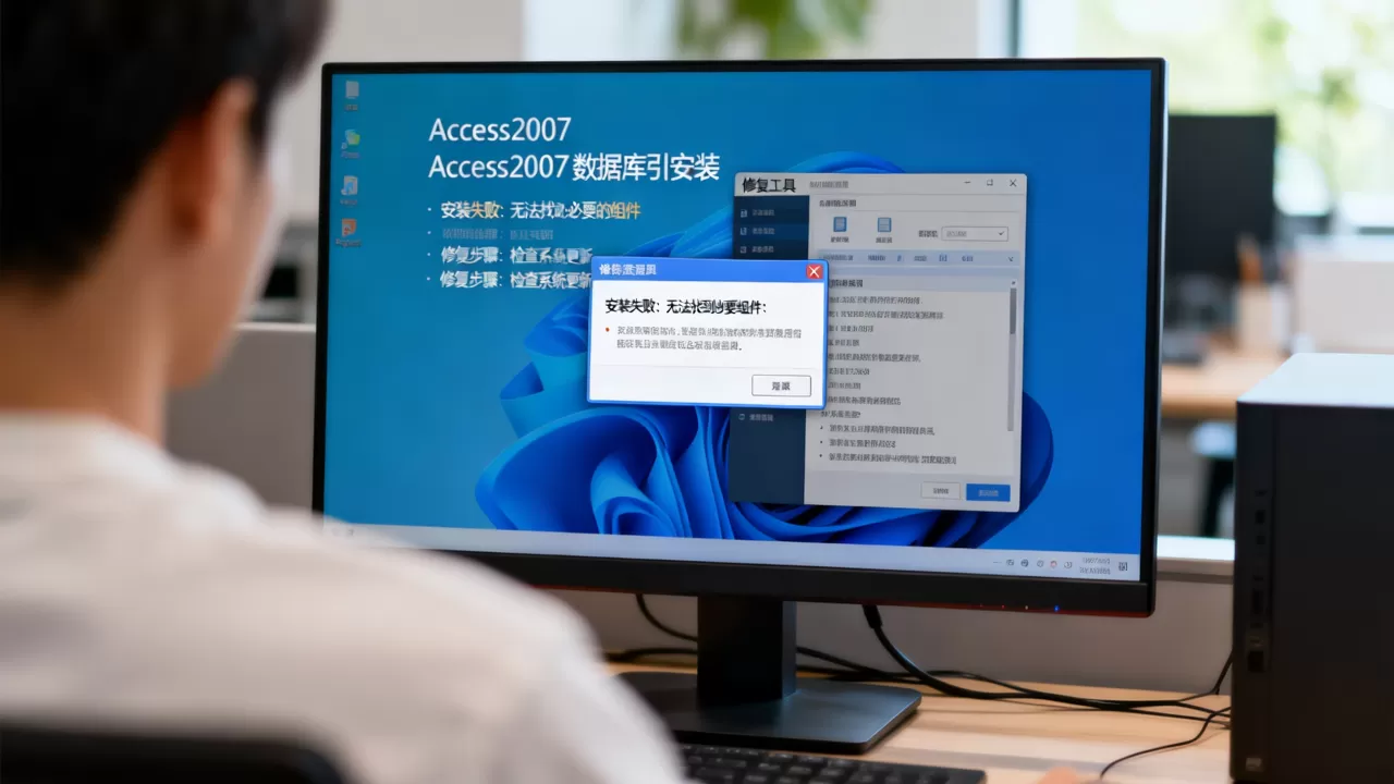 Access2007数据库引擎为什么安装失败?怎么修复? Access2007数据库引擎为什么安装失败?怎么修复?
