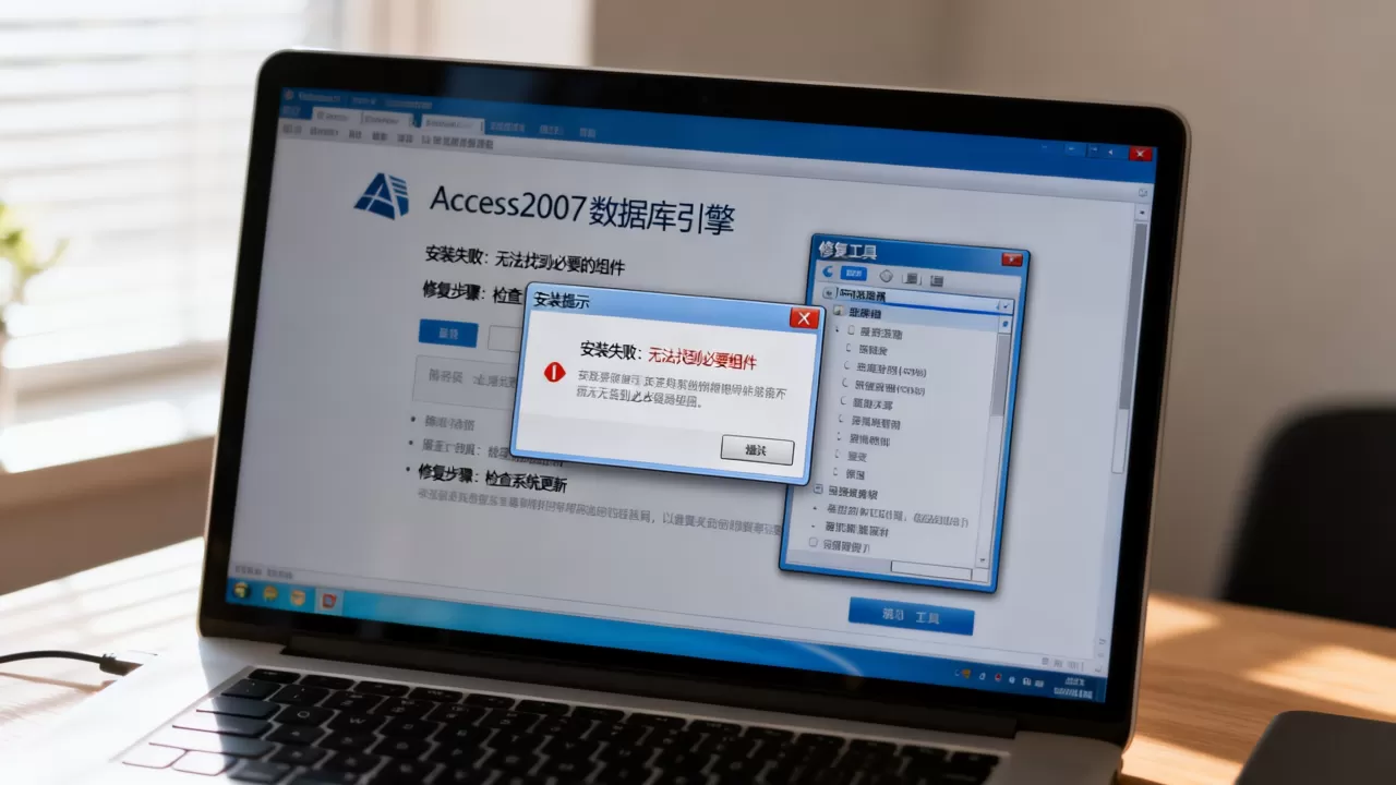 Access2007数据库引擎为什么安装失败?怎么修复? Access2007数据库引擎为什么安装失败?怎么修复?