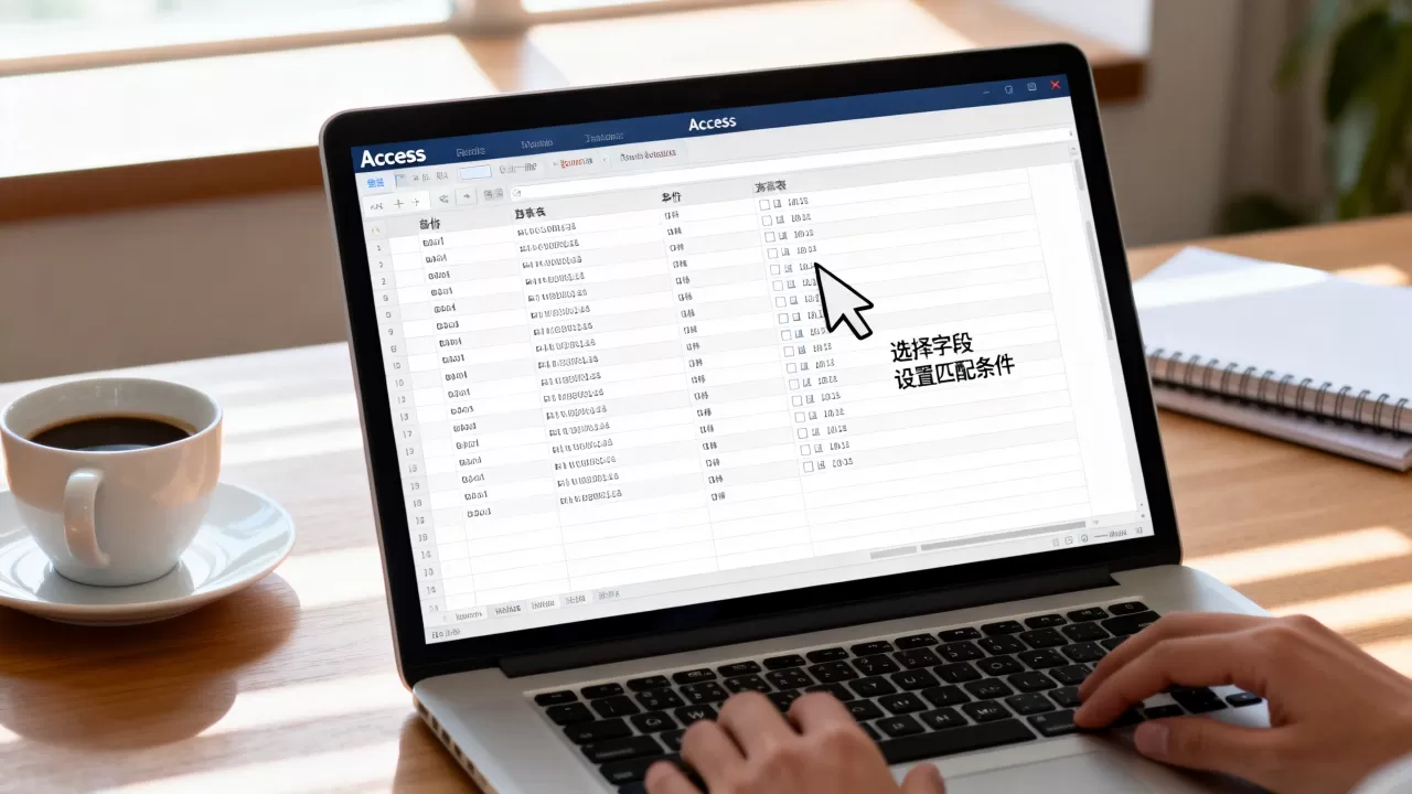 Access中如何匹配两列数据库，具体步骤是什么？