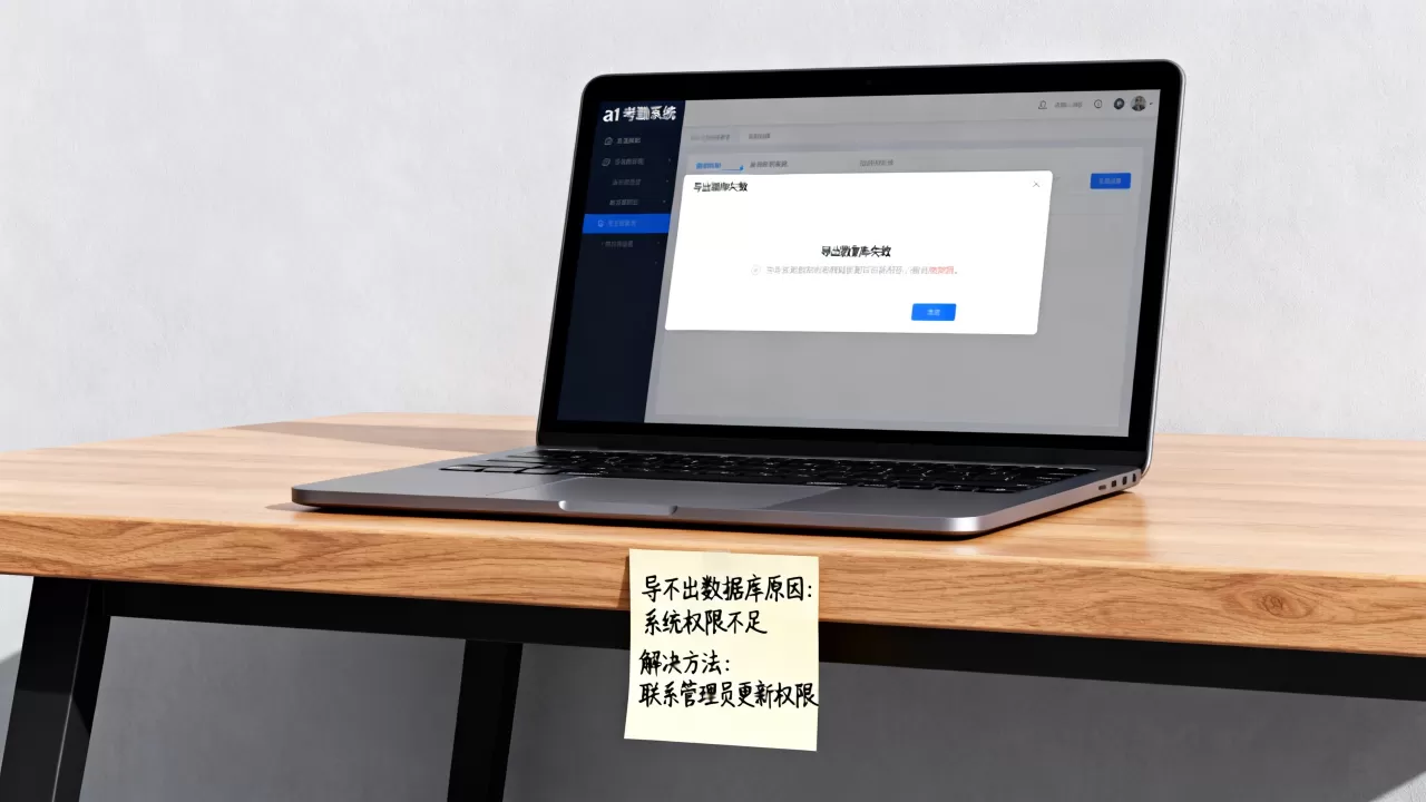 a1考勤系统为什么导不出数据库？，怎么解决？
