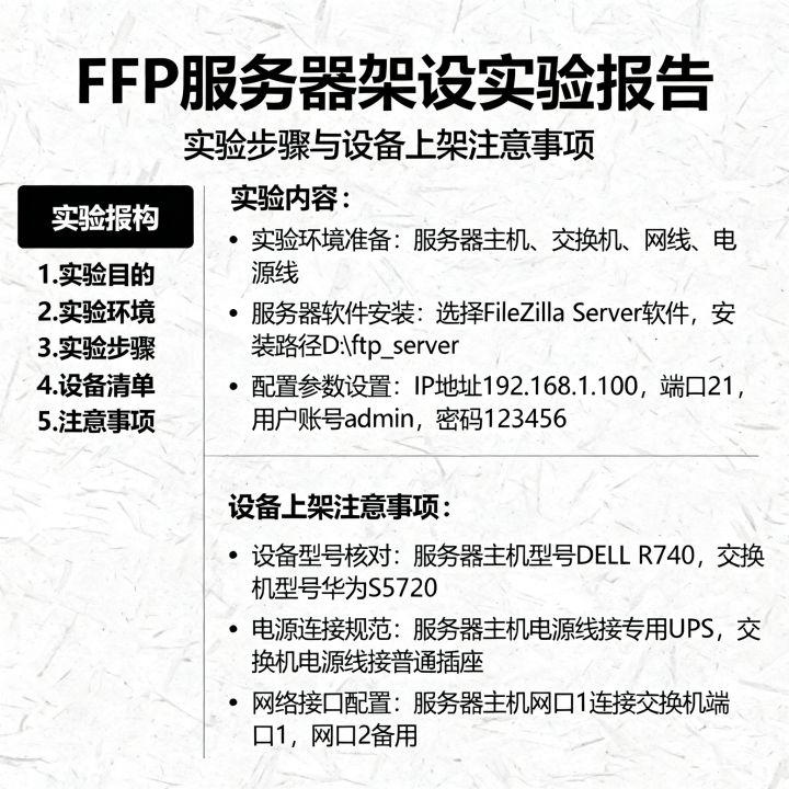 ftp服务器架设实验报告怎么写?上架设备有哪些注意事项? ftp服务器架设实验报告怎么写?上架设备有哪些注意事项?