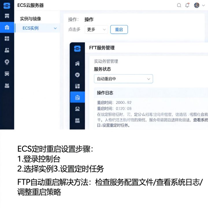 FTP服务自动重启怎么办，ECS云服务器定时重启如何设置？
