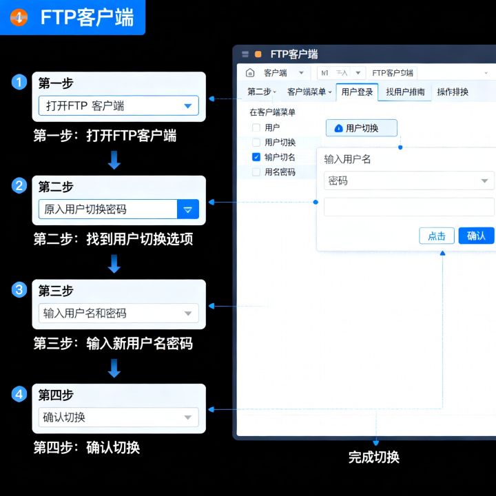 访问FTP服务器怎么切换用户?,如何切换FTP用户 访问FTP服务器怎么切换用户?,如何切换FTP用户