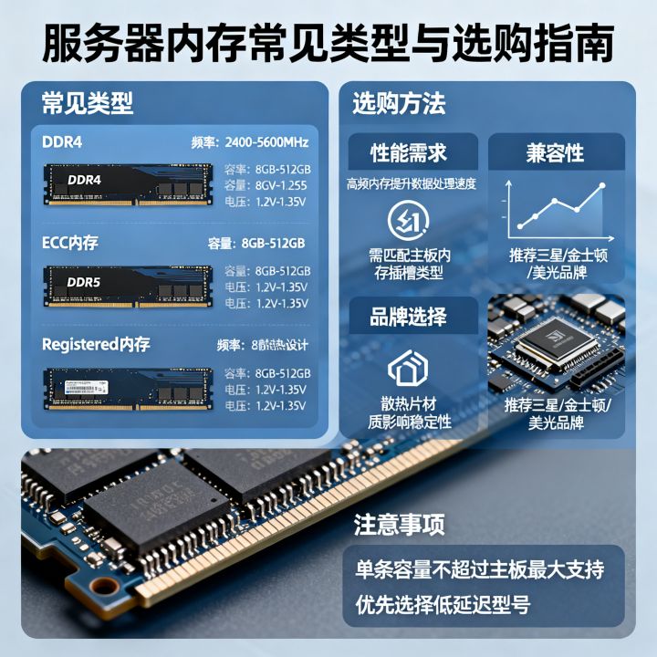 服务器内存常见类型有哪些?服务器内存条怎么选购? 服务器内存常见类型有哪些?服务器内存条怎么选购?