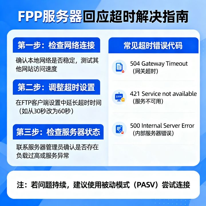 FTP服务器回应超时怎么解决?FTP服务器回应错误代码 FTP服务器回应超时怎么解决?FTP服务器回应错误代码