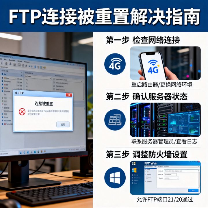 FTP连接被重置怎么办？，FTP服务器连接被重置怎么解决
