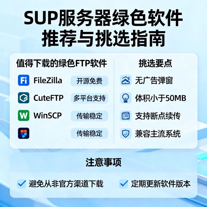 哪些FTP服务器绿色软件值得下载？，如何挑选FTP服务器绿色软件？