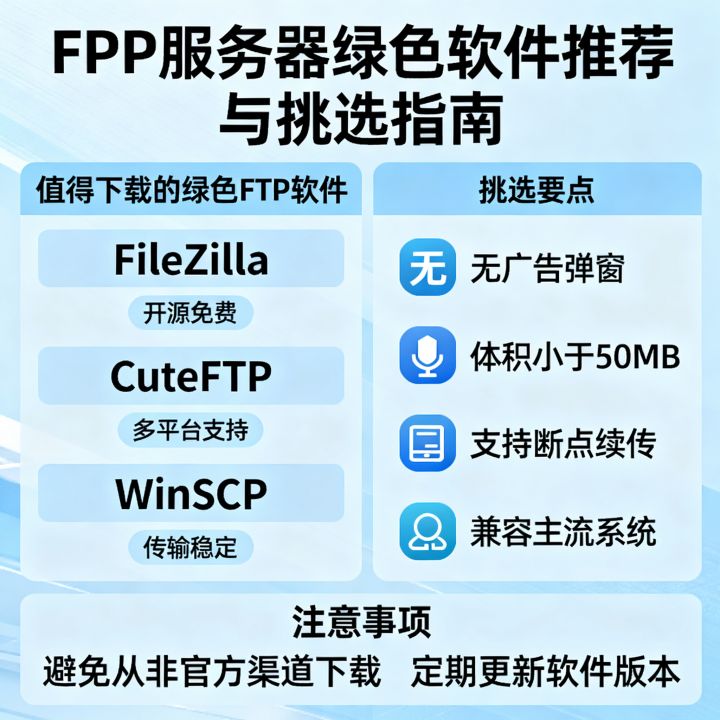 哪些FTP服务器绿色软件值得下载？，如何挑选FTP服务器绿色软件？