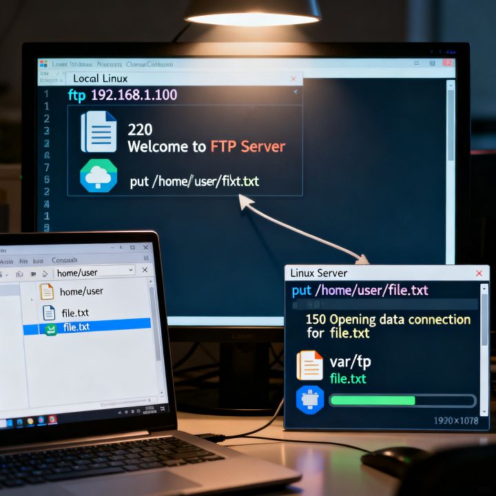 ftp linux 服务器 代码_本地Linux主机使用FTP上传文件到Linux云服务器 ftp linux 服务器 代码_本地Linux主机使用FTP上传文件到Linux云服务器