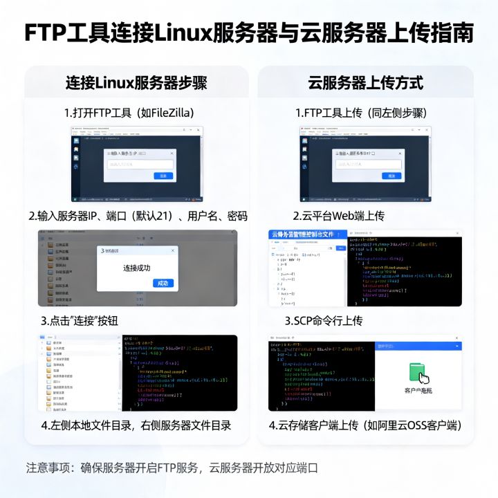 FTP工具怎么连接Linux服务器?上传文件到云服务器有哪些方式? FTP工具怎么连接Linux服务器?上传文件到云服务器有哪些方式?