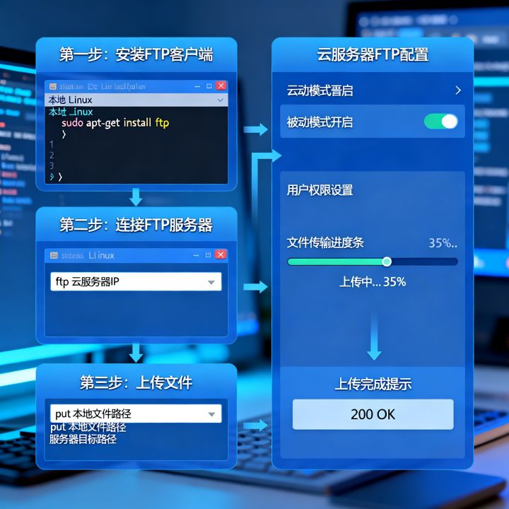 FTP服务器如何映射成本地文件路径?本地Linux主机怎么用FTP上传文件到云服务器 FTP服务器如何映射成本地文件路径?本地Linux主机怎么用FTP上传文件到云服务器