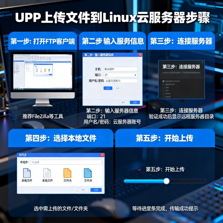 如何用FTP上传文件到Linux云服务器？FTP上传文件到Linux云服务器步骤