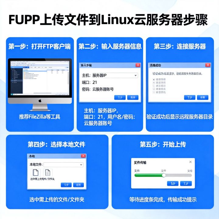 如何用FTP上传文件到Linux云服务器？FTP上传文件到Linux云服务器步骤